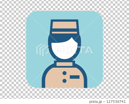 Hotel staff simple square colorful illustration icon Hotel staff simple square colorful illustration icon 127530741