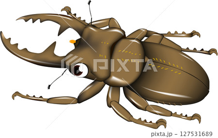 ミヤマクワガタ　イラスト　デフォルメ　キャラ系 127531689
