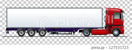 Vector truck template isolated on white Vector truck template isolated on white 127531723