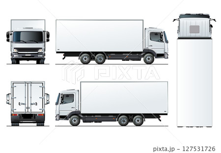 Vector truck template isolated on white background Vector truck template isolated on white background 127531726