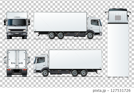 Vector truck template isolated on white background 127531726