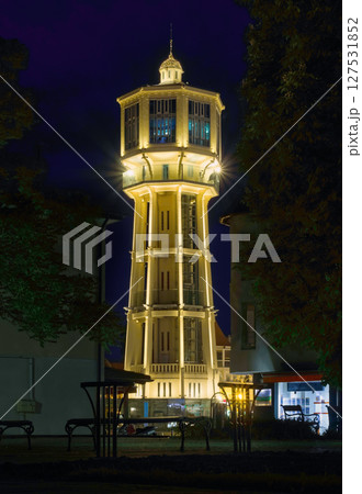 Siofok Water Tower at Night 127531852