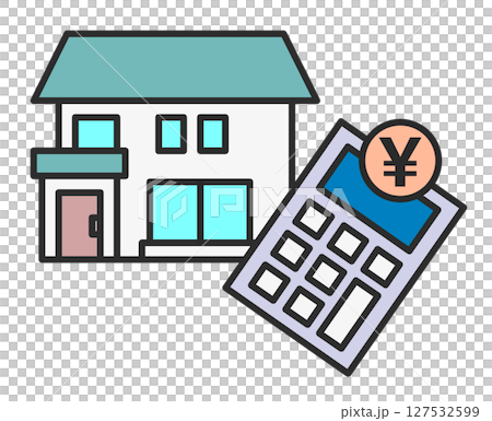 使用計算器計算房屋稅和抵押貸款還款金額的圖示 127532599