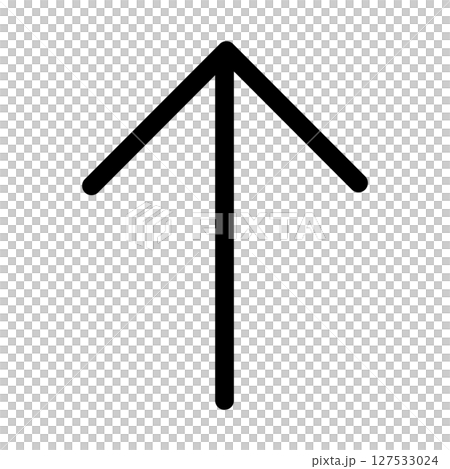 手書きのシンプル矢印 上矢印 手書きのシンプル矢印 上矢印 127533024