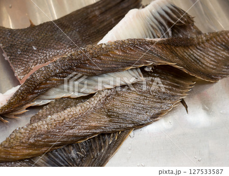 Raw fish trimmings. 127533587