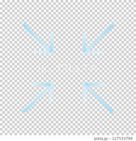 Simple arrows drawn by hand in watercolor style: inward diagonal upward and downward arrows Simple arrows drawn by hand in watercolor style: inward diagonal upward and downward arrows 127533799