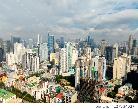 Makati City: High Rise Buildings. Skyline in Metro Manila, Philippines. 127534027