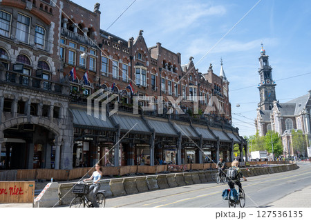 アムステルダムの街並み/オランダ アムステルダムの街並み/オランダ 127536135