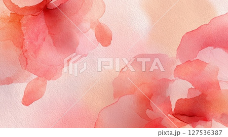 水彩で描いた桜の花の背景素材 127536387