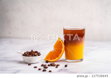 Coffee with orange juice (bumble) 127536645