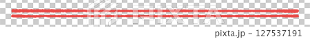 Simple and stylish handwritten two long red lines - decorative parts such as double underlines and correction lines Simple and stylish handwritten two long red lines - decorative parts such as double underlines and correction lines 127537191