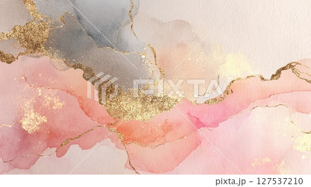 水彩背景テクスチャ 127537210