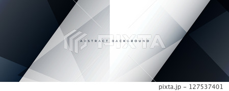 Black and white wide modern abstract background with geometric polygonal shapes. Black and white wide modern abstract background with geometric polygonal shapes. 127537401