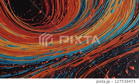 Swirling Ink Evaporation in Calm Abstraction 127538473