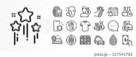 Coins bag, Mattress guarantee and Corrupt line icons for web app. Glare of light effect. Message icon. Pack of Storage, Artificial colors, Face search pictogram icons. Vector Coins bag, Mattress guarantee and Corrupt line icons for web app. Glare of light effect. Message icon. Pack of Storage, Artificial colors, Face search pictogram icons. Vector 127541782