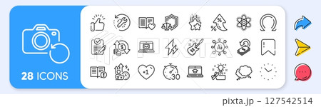 Electric guitar, Facts and Cashback line icons. Interest rate, AI generate, Inflation icons. Pack of Rfp, Justice scales, Omega icon. Ranking stars, Change money, Time pictogram. Vector Electric guitar, Facts and Cashback line icons. Interest rate, AI generate, Inflation icons. Pack of Rfp, Justice scales, Omega icon. Ranking stars, Change money, Time pictogram. Vector 127542514