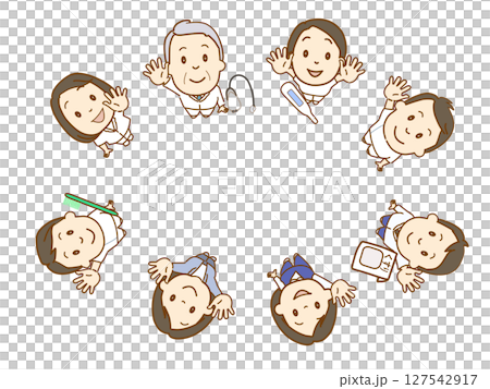 医療チーム、多職種連携をする 127542917