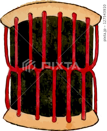 大拍子の歌舞伎小道具素材 大拍子の歌舞伎小道具素材 127543910