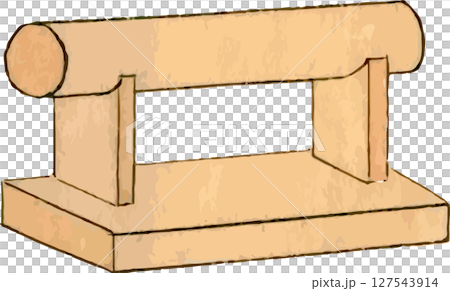 砧（きぬた）の歌舞伎小道具素材 127543914