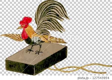 象徵早晨的公雞歌舞伎道具 127543954