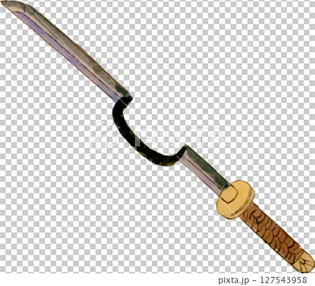 Kabuki prop material of a Japanese sword for decapitation 127543958