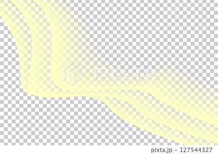 Smooth transparent wave yellow illustration background png white background 127544327