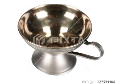 Antique retro silver coffee cup 127544408