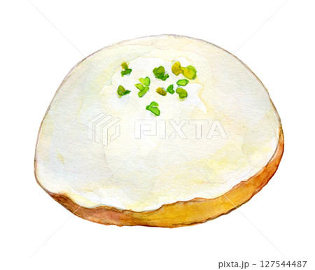 水彩イラスト　挿絵　レモンケーキ 127544487