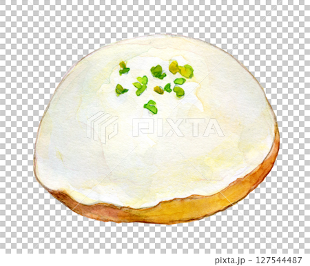水彩イラスト　挿絵　レモンケーキ 127544487