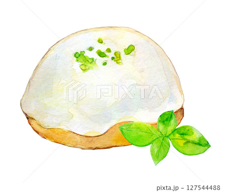 水彩イラスト　挿絵　レモンケーキ 127544488
