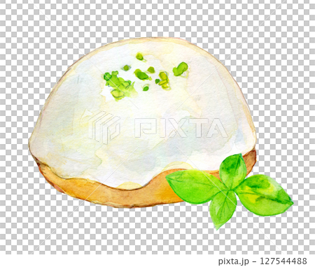 水彩イラスト　挿絵　レモンケーキ 127544488