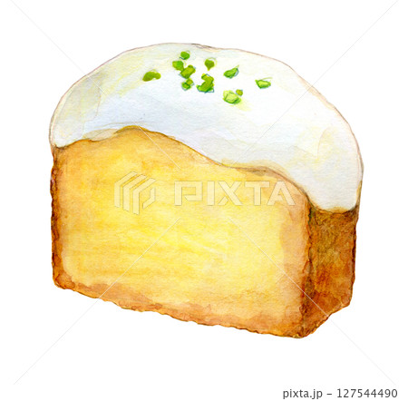 水彩イラスト 挿絵 レモンケーキ 水彩イラスト 挿絵 レモンケーキ 127544490