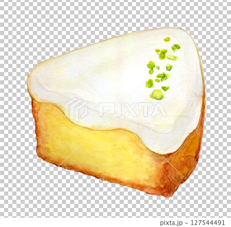 水彩イラスト 挿絵 レモンケーキ 水彩イラスト 挿絵 レモンケーキ 127544491
