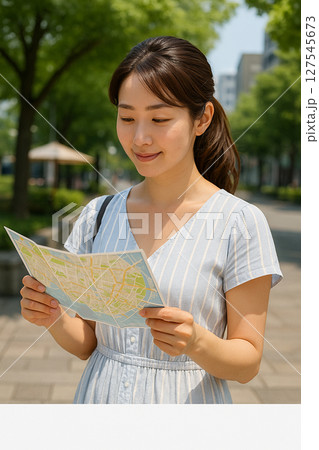 地図を見る女性 127545673
