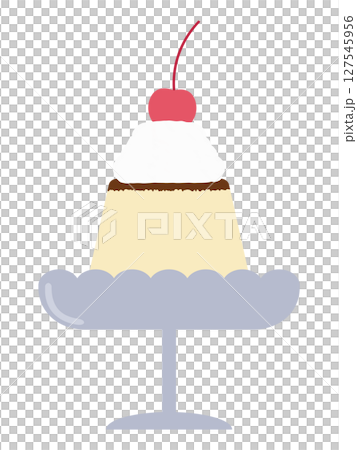 昭和復古布丁插畫 127545956