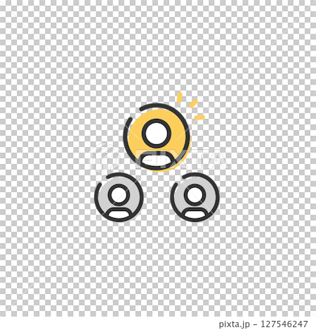 Marketing vector icons representing target users (personas, customers, recruitment) 127546247