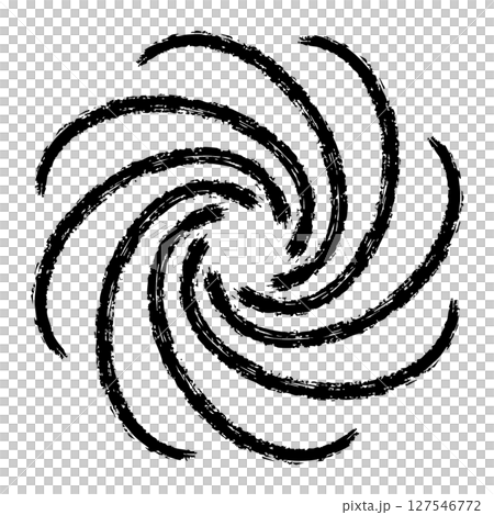 旋轉的墨水漩渦的向量插圖 127546772