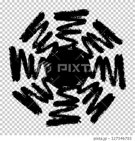 Vector illustration of a jagged swirl drawn with ink 2 Vector illustration of a jagged swirl drawn with ink 2 127546783
