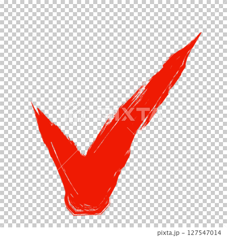 Red brush check mark Red brush check mark 127547014