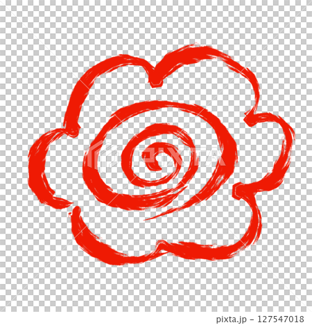 紅色毛筆花圈標記 127547018