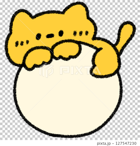 ひょっこりネコと書き込みできるボール 127547230