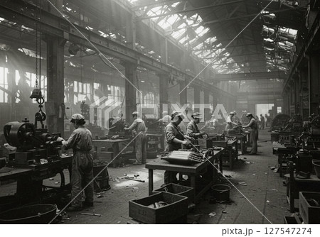 【AI生成】タイムスリップ(戦前・戦中・軍需工場) 【AI生成】タイムスリップ(戦前・戦中・軍需工場) 127547274