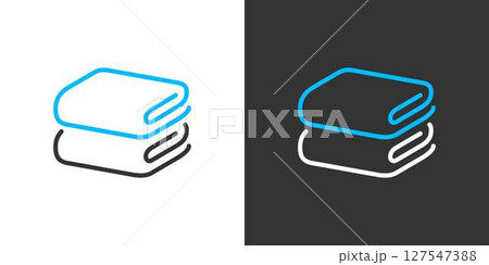 タオルのシンプルなラインアイコン 127547388