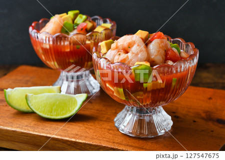 エビのカクテル(コクテル・デ・カマロン、コクテル・デ・カマロネス)(メキシコ料理) エビのカクテル(コクテル・デ・カマロン、コクテル・デ・カマロネス)(メキシコ料理) 127547675