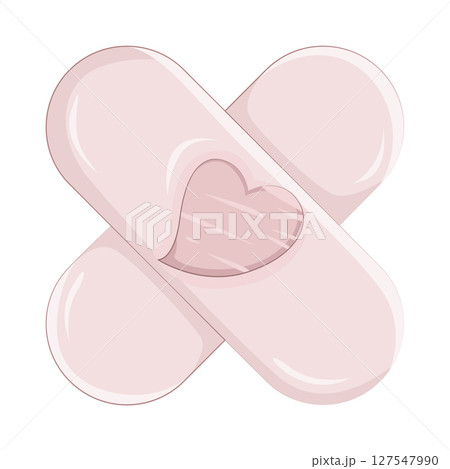 Illustration of Heart bandage Illustration of Heart bandage 127547990