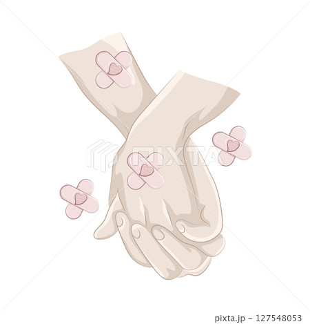 Illustration of Couple holding hands 127548053