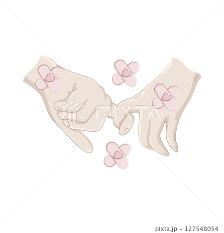 Illustration of Couple holding hands Illustration of Couple holding hands 127548054