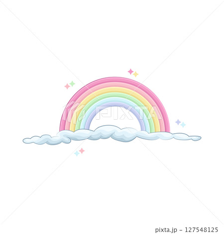 Illustration of Cloud and Rainbow Illustration of Cloud and Rainbow 127548125