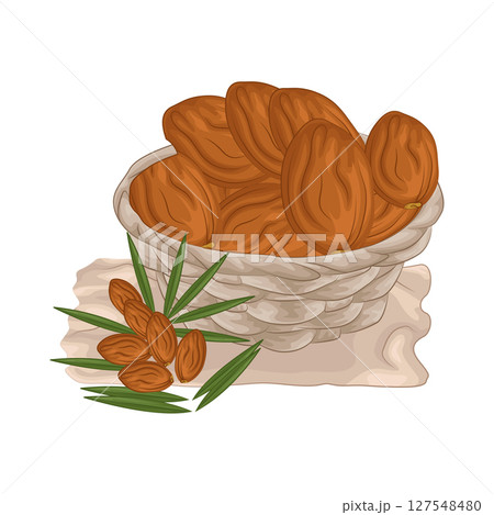 Illustration of Date fruit 127548480