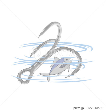 Illustration of Fishing Hook Illustration of Fishing Hook 127548590